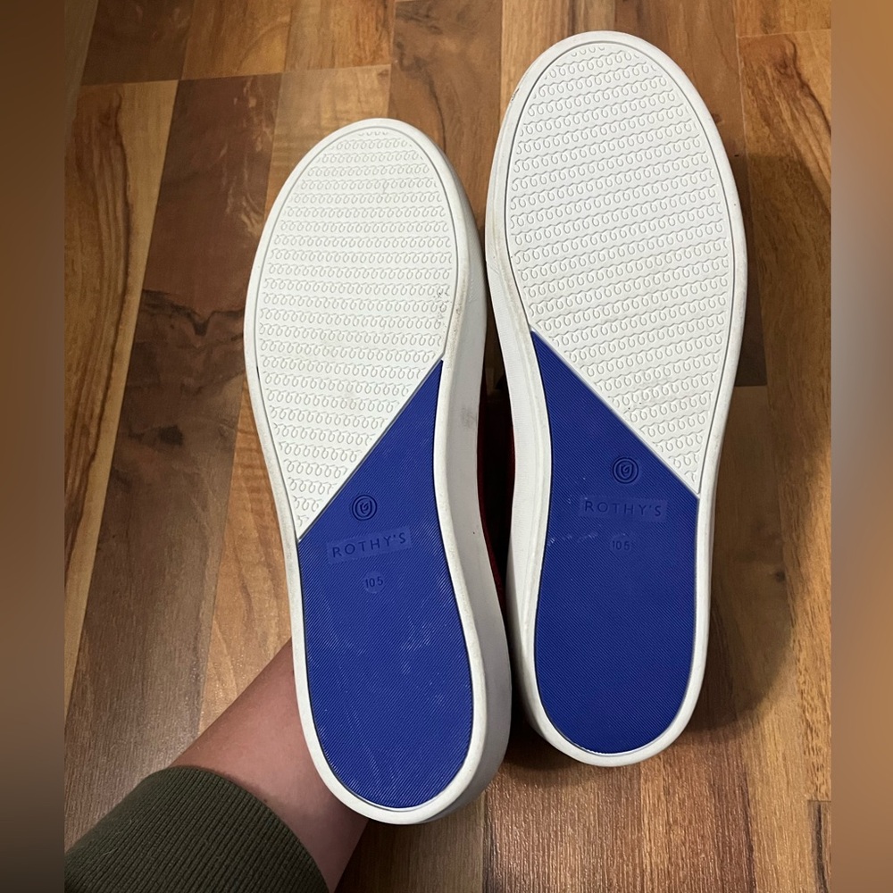 Rothy's Women's Red and Blue Slip-On Sneakers - Picture 7 of 7